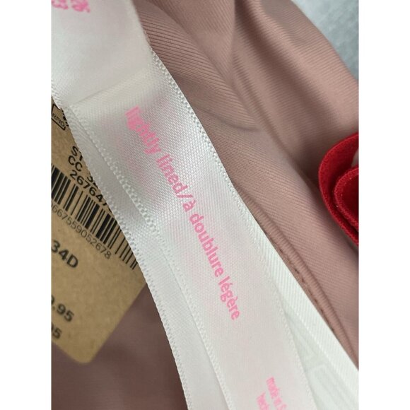 PINK Victoria's Secret Reversible Front Close Bra Lined Red 34D - Picture 7 of 10